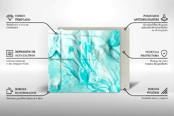 Steklena podloga za rezanje Abstraktne barve