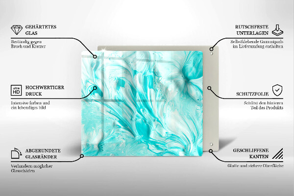 Steklena podloga za rezanje Abstraktne barve