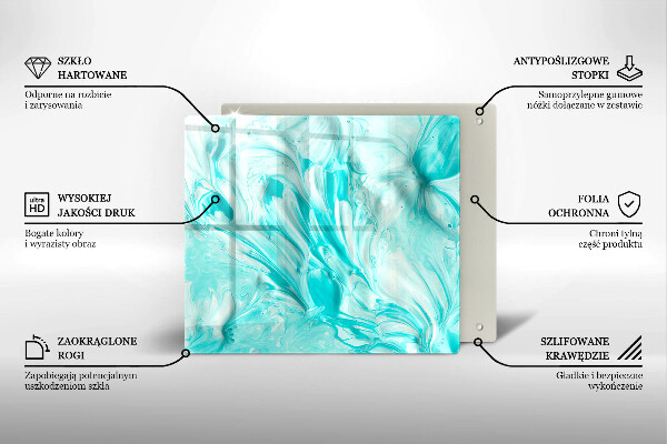 Steklena podloga za rezanje Abstraktne barve