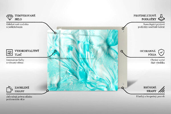 Steklena podloga za rezanje Abstraktne barve