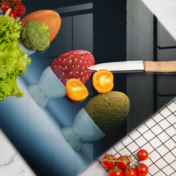 Steklena podloga za rezanje Abstraktna sadna jajca