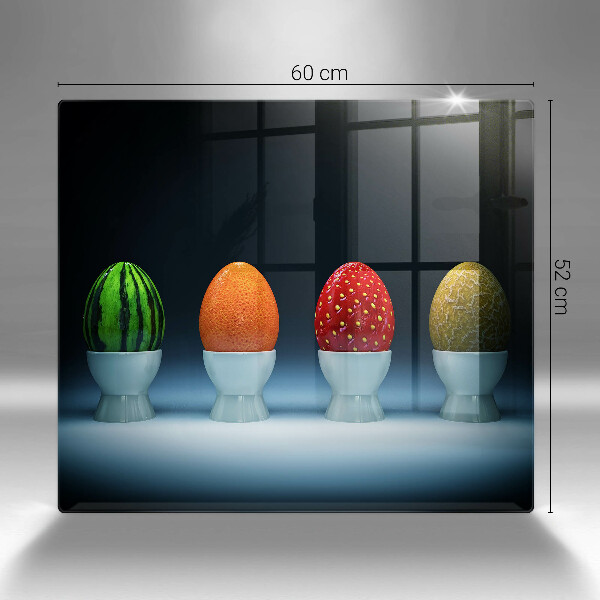 Steklena podloga za rezanje Abstraktna sadna jajca