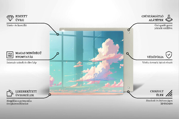 Steklena podloga za rezanje Pravljična nebesa