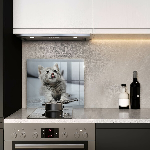 Steklena podloga za rezanje Majhna ljubka mucka