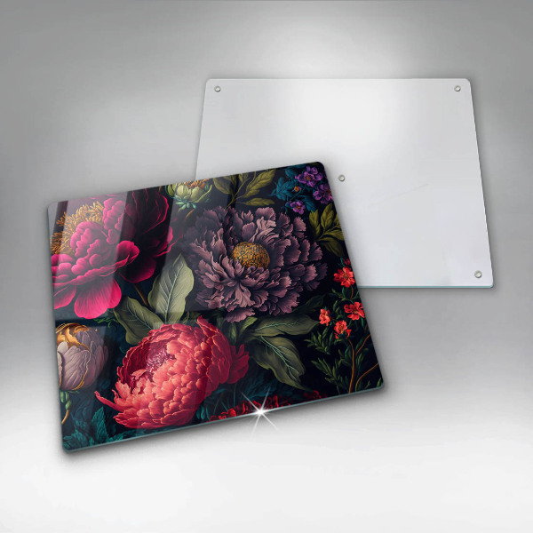 Steklena podloga za rezanje Lepe rože