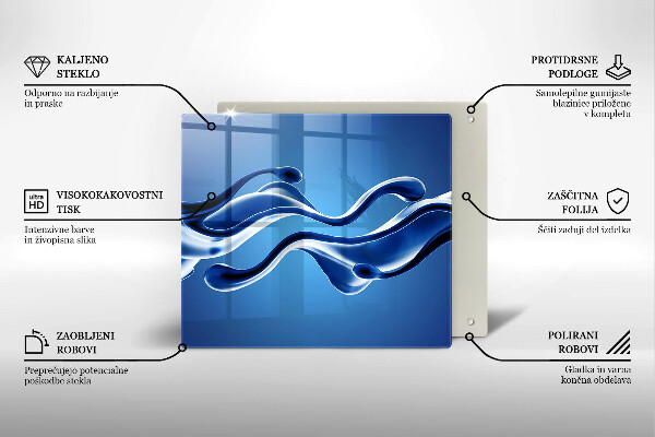 Steklena podloga za rezanje Abstrakcija tekočine