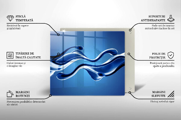Steklena podloga za rezanje Abstrakcija tekočine
