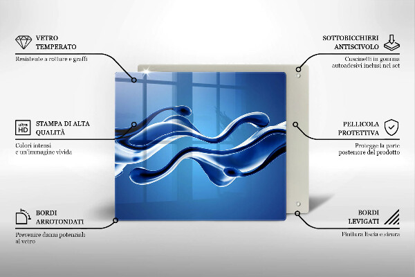 Steklena podloga za rezanje Abstrakcija tekočine