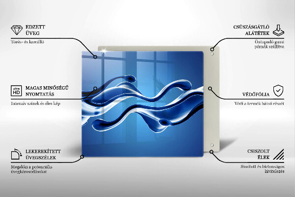 Steklena podloga za rezanje Abstrakcija tekočine