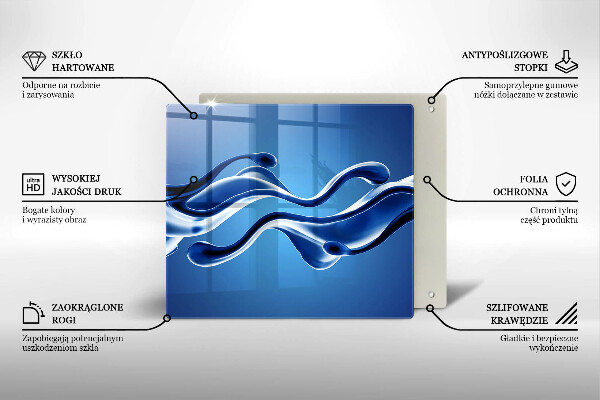 Steklena podloga za rezanje Abstrakcija tekočine