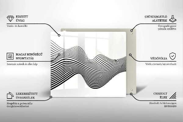 Steklena podloga za rezanje Linearna abstrakcija