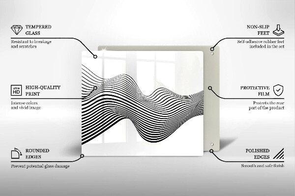 Steklena podloga za rezanje Linearna abstrakcija