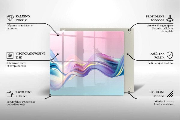 Steklena podloga za rezanje Pastelna abstrakcija
