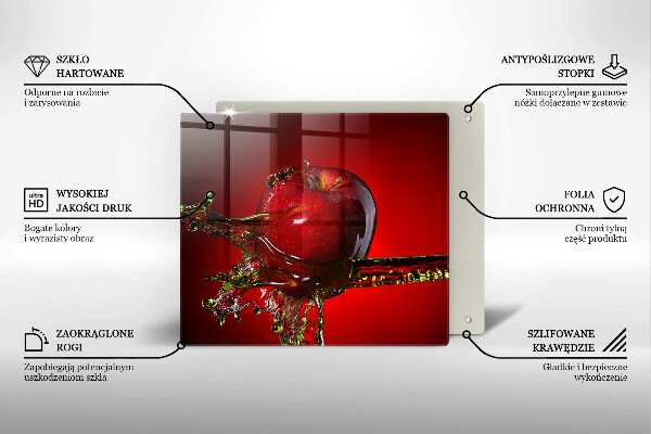 Steklena podloga za rezanje Jabolčno sadje v vodi