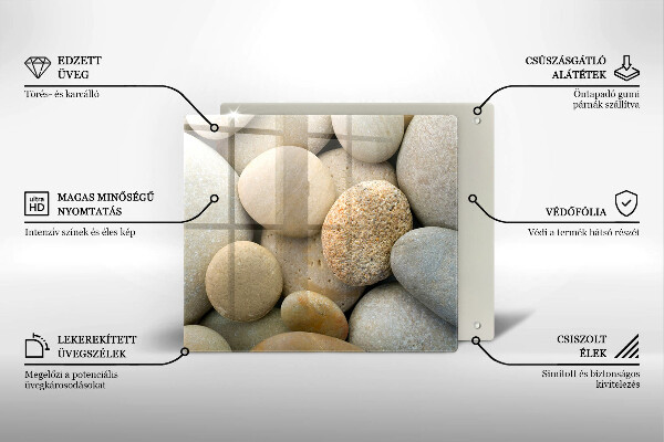 Steklena podloga za rezanje Vzorec ovalnih kamnov