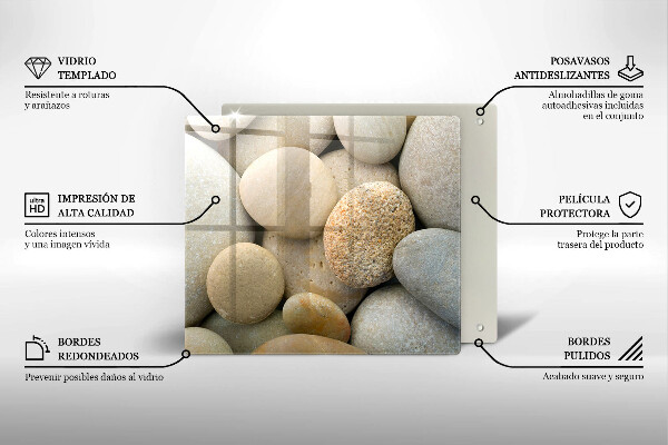 Steklena podloga za rezanje Vzorec ovalnih kamnov