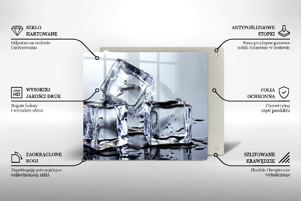 Steklena podloga za rezanje Ledene kocke