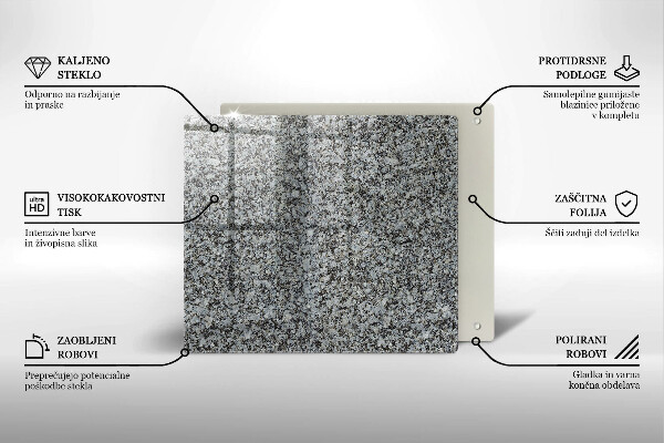 Steklena podloga za rezanje Kamnita tekstura
