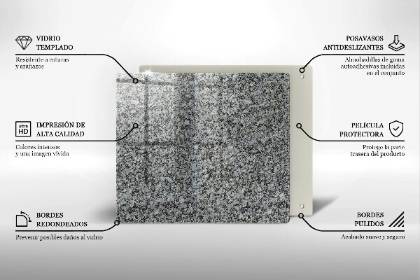 Steklena podloga za rezanje Kamnita tekstura