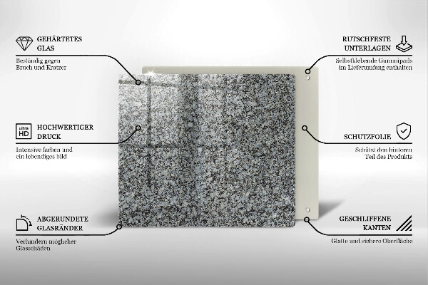 Steklena podloga za rezanje Kamnita tekstura