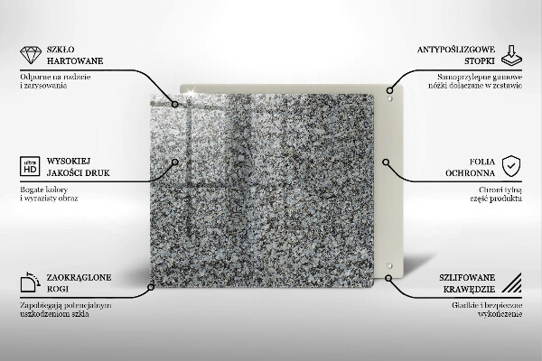 Steklena podloga za rezanje Kamnita tekstura
