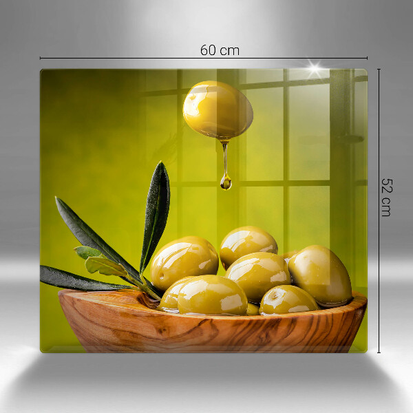 Steklena podloga za rezanje Okusne olive