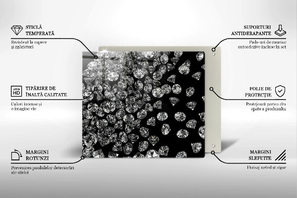 Steklena podloga za rezanje Diamanti diamanti