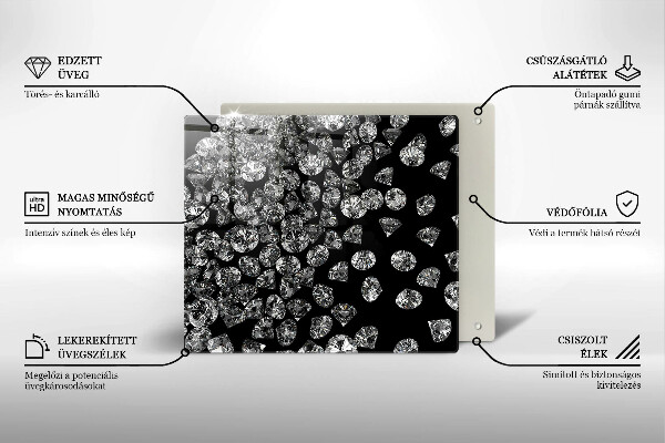 Steklena podloga za rezanje Diamanti diamanti