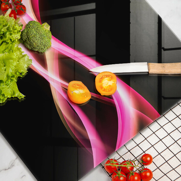 Steklena podloga za rezanje Abstraktni neonski dim