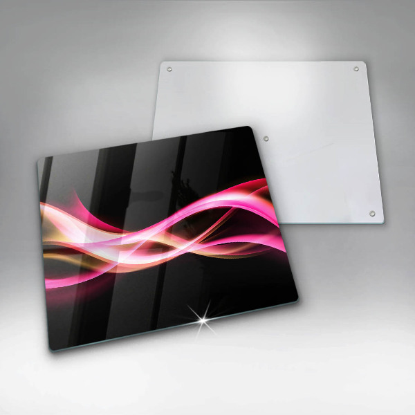 Steklena podloga za rezanje Abstraktni neonski dim