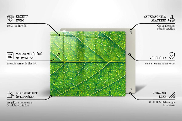 Steklena podloga za rezanje Naravne listne žile