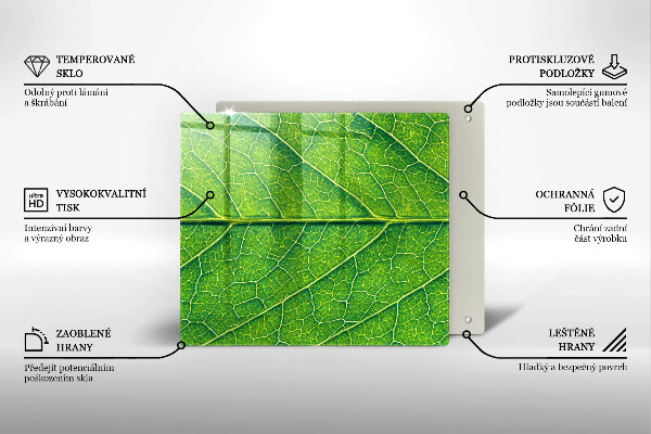 Steklena podloga za rezanje Naravne listne žile