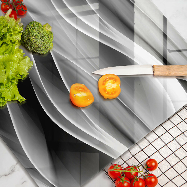 Steklena podloga za rezanje Abstraktne črte dima