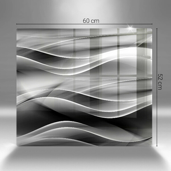 Steklena podloga za rezanje Abstraktne črte dima