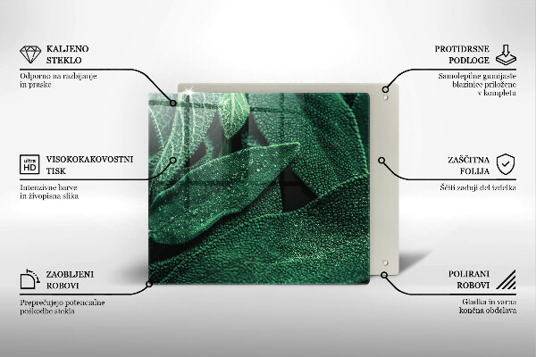 Steklena podloga za rezanje Listi rastline