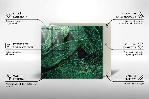 Steklena podloga za rezanje Listi rastline