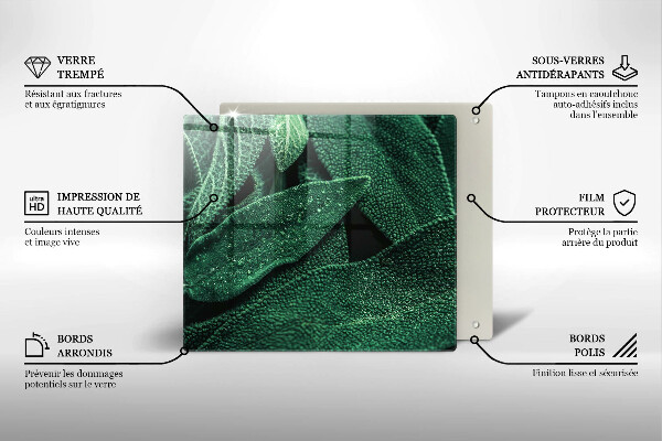 Steklena podloga za rezanje Listi rastline