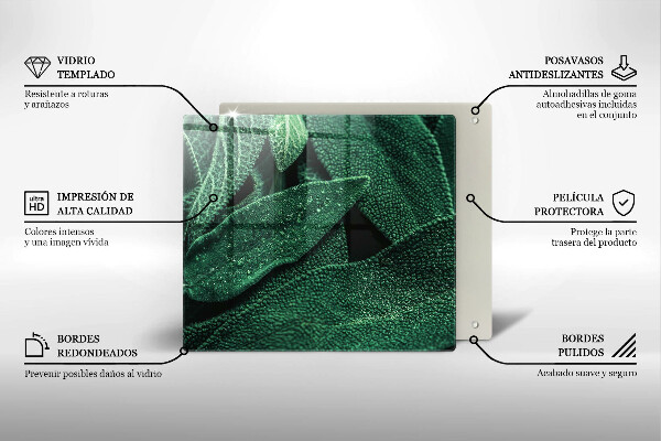 Steklena podloga za rezanje Listi rastline