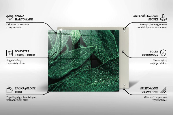 Steklena podloga za rezanje Listi rastline