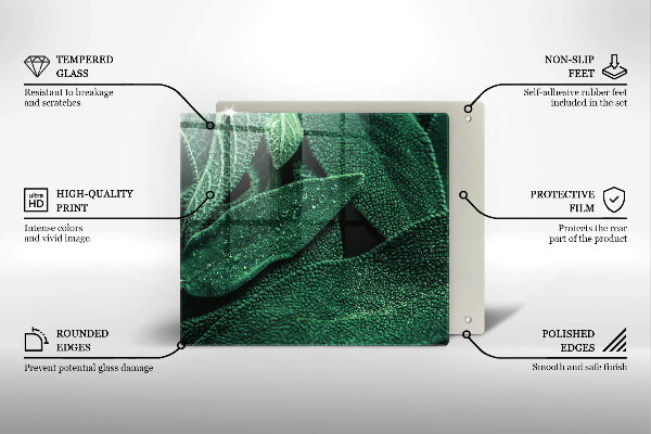 Steklena podloga za rezanje Listi rastline