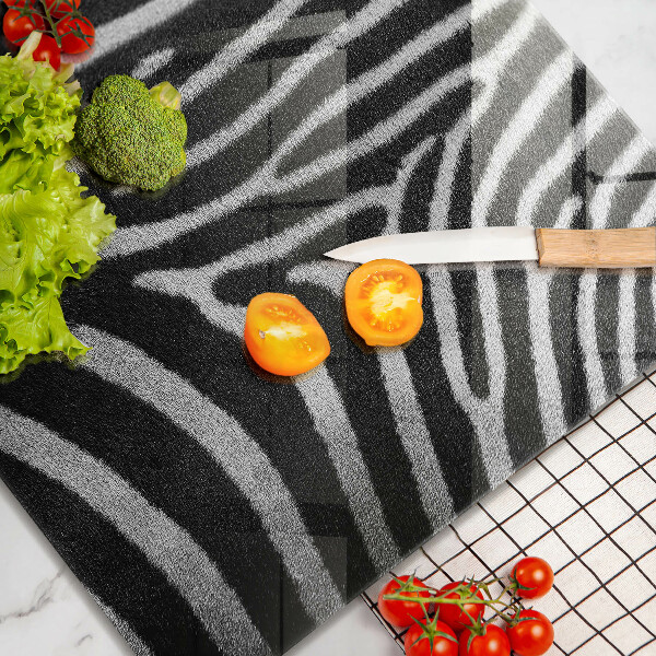 Steklena podloga za rezanje Zebraste črte