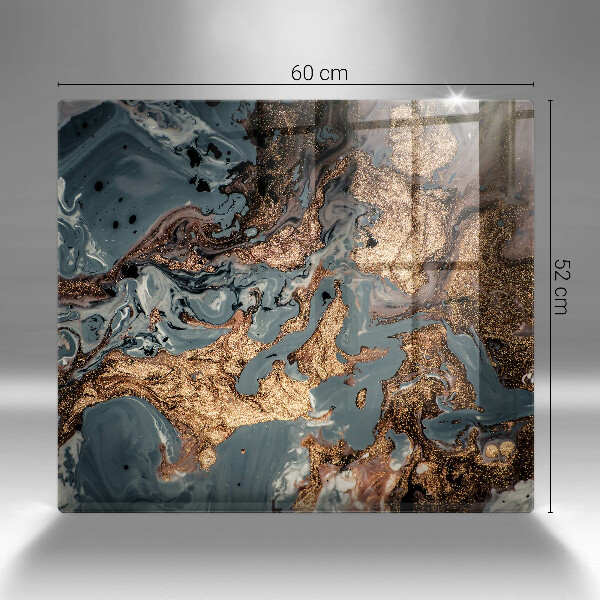 Steklena podloga za rezanje Struktura zlate kamnine