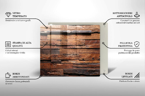 Steklena podloga za rezanje Dekorativne lesene plošče