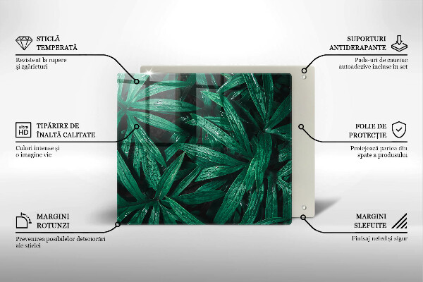 Steklena podloga za rezanje Listi rastlin
