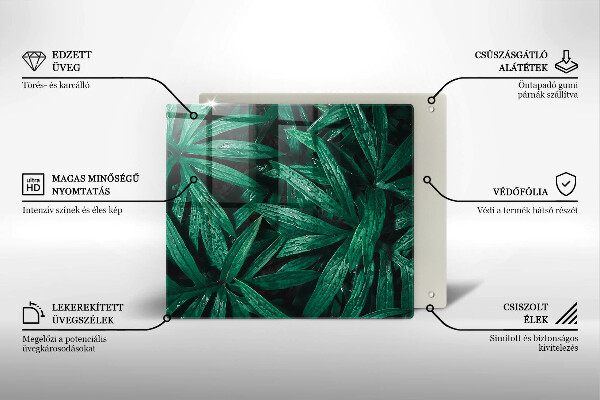 Steklena podloga za rezanje Listi rastlin