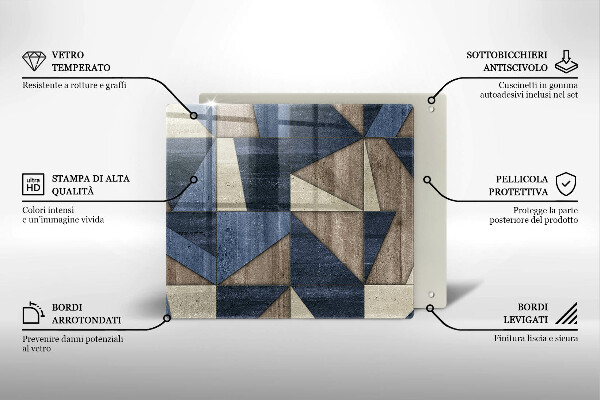 Steklena podloga za rezanje Geometrijska abstrakcija