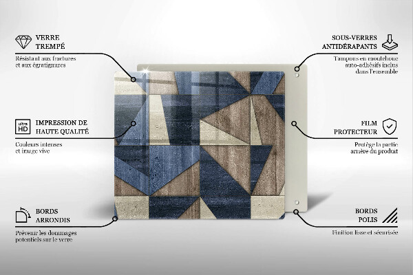 Steklena podloga za rezanje Geometrijska abstrakcija