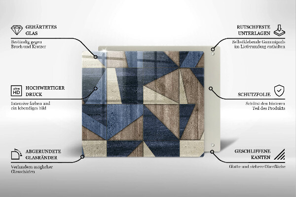 Steklena podloga za rezanje Geometrijska abstrakcija