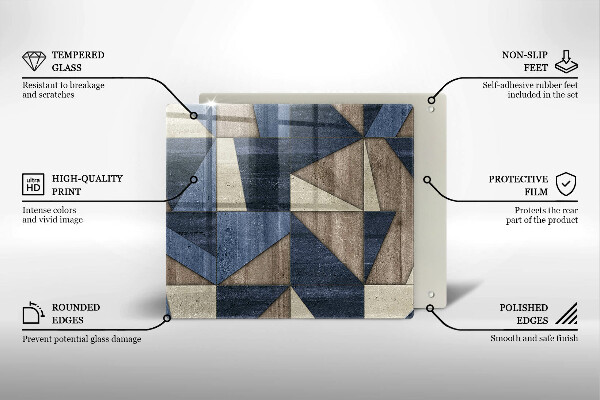 Steklena podloga za rezanje Geometrijska abstrakcija