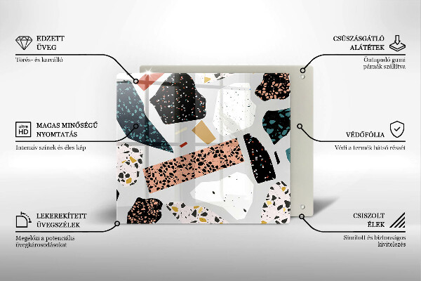 Steklena podloga za rezanje Kamenina